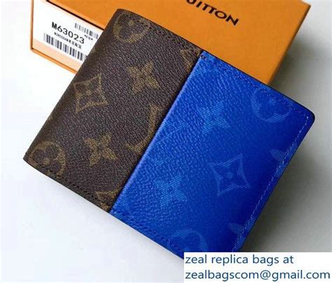 louis vuitton pacific blue split monogram wallet